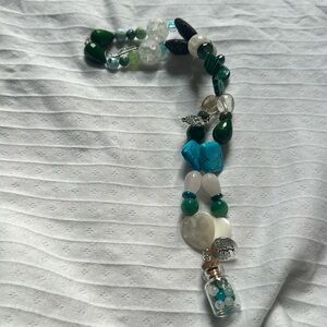 Earth’s Vision HangCharm (Lava Rock, Quartz, Moonstone and Malachite)